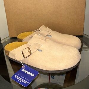 Birkenstock Boston Clogs Taupe